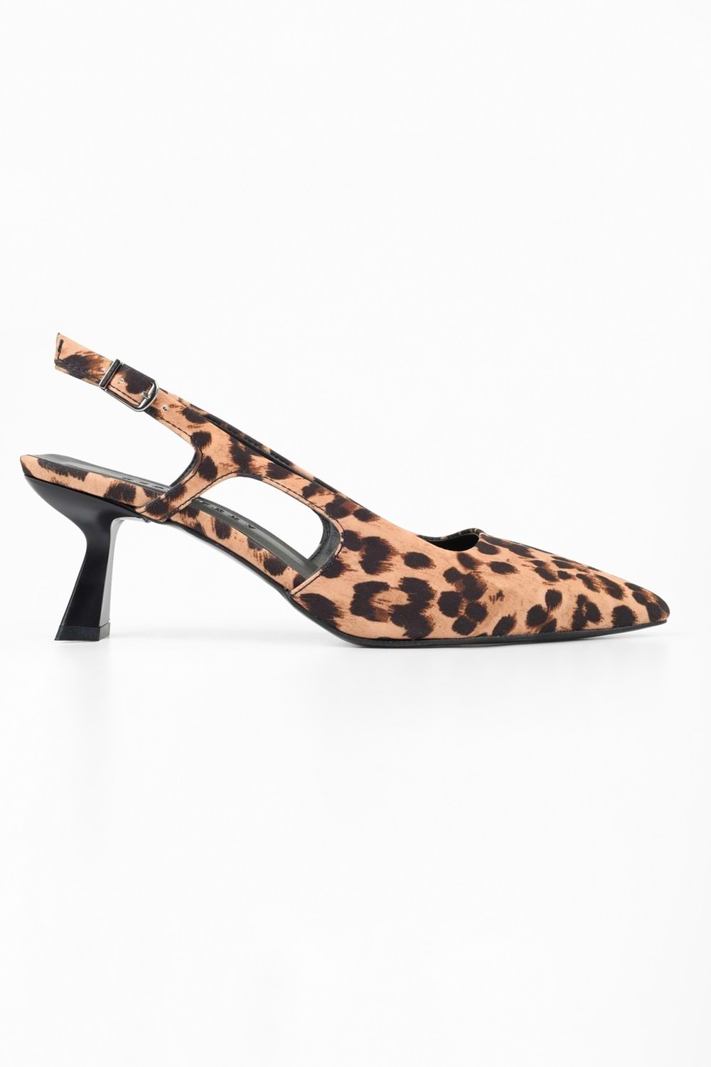 Kadın Anja Leopar Desenli Saten Stiletto