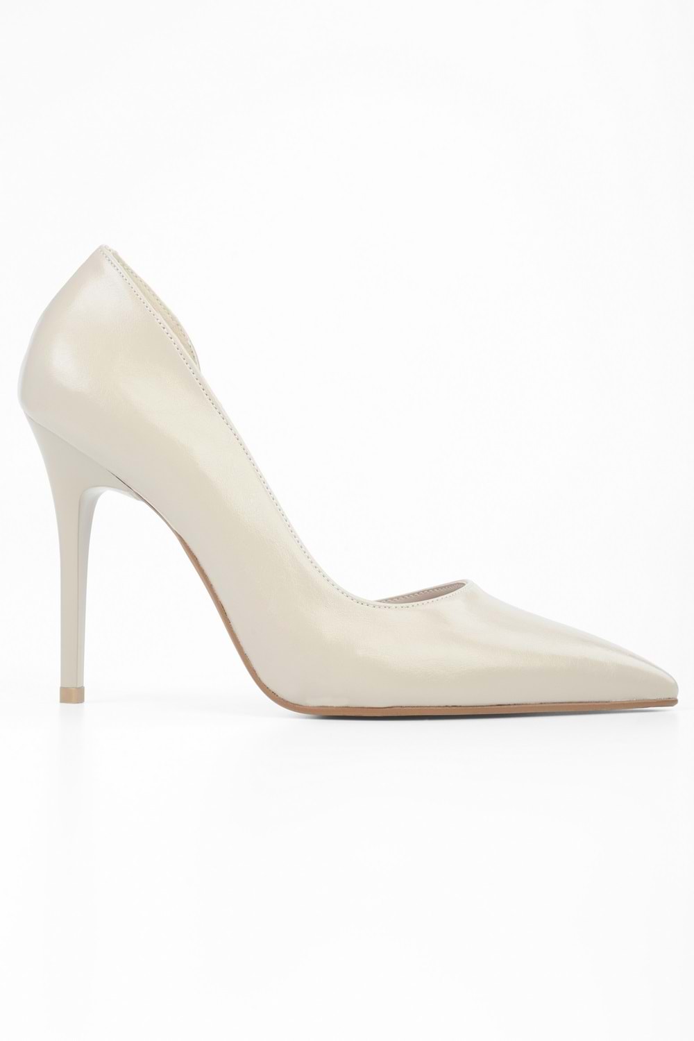 Kadın Massy Bej Parlak Stiletto