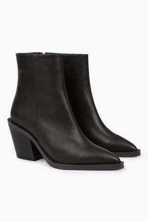 Kadın Mirea Kahve Cilt Kovboy Topuklu Bot