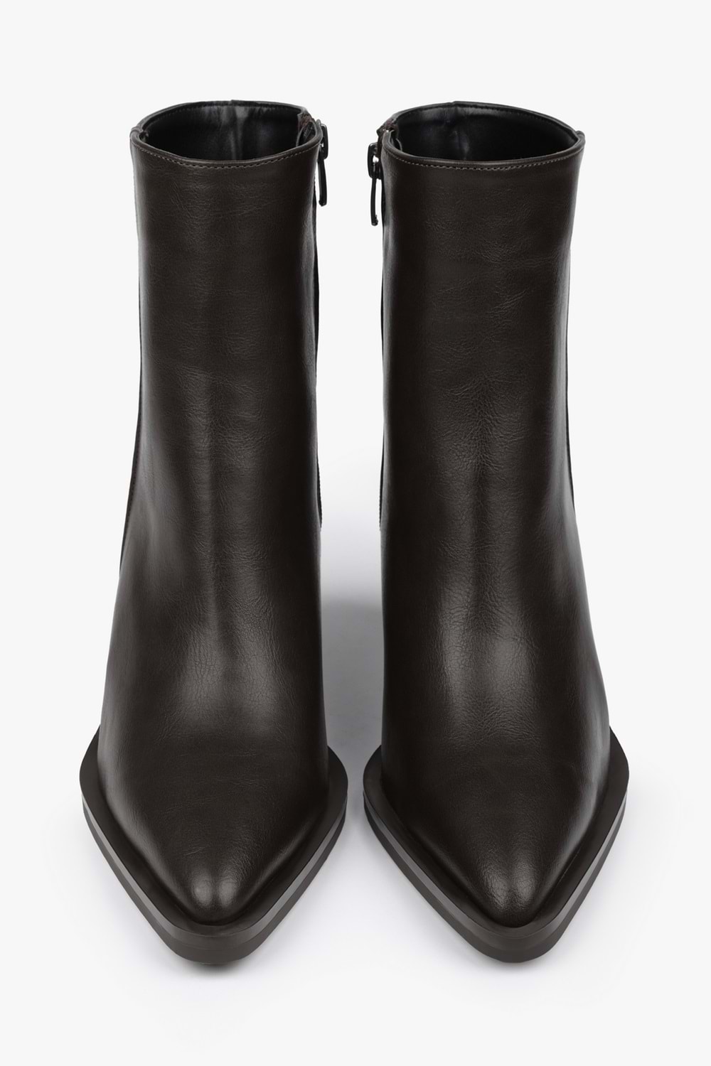 Kadın Mirea Kahve Cilt Kovboy Topuklu Bot