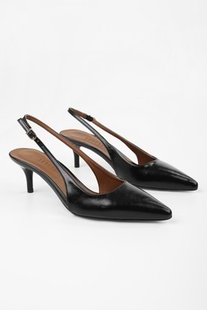 Kadın Estelle Siyah Cilt Stiletto