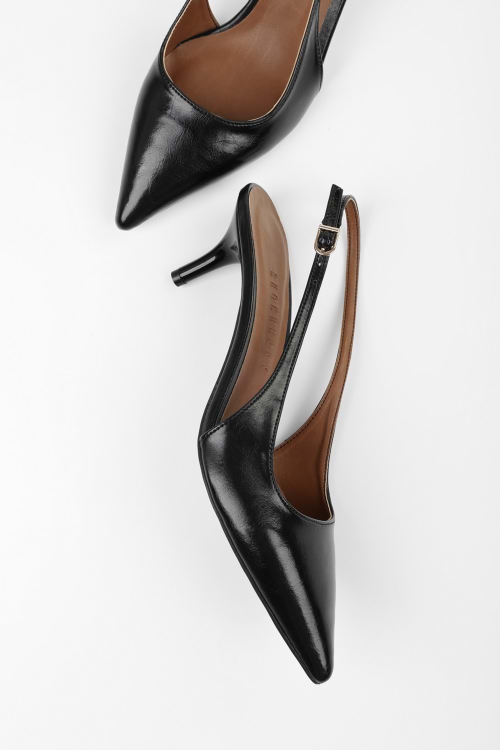 Kadın Estelle Siyah Cilt Stiletto