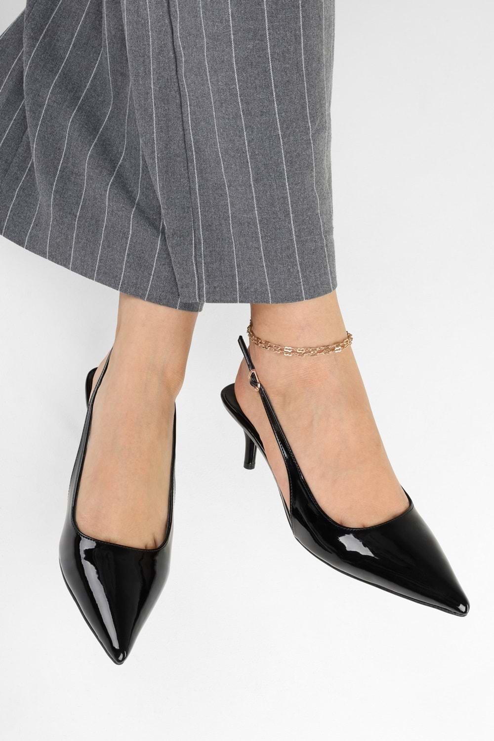 Kadın Estelle Siyah Rugan Stiletto
