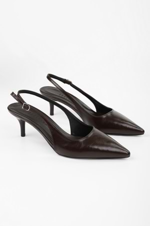 Kadın Estelle Acı Kahve Cilt Stiletto
