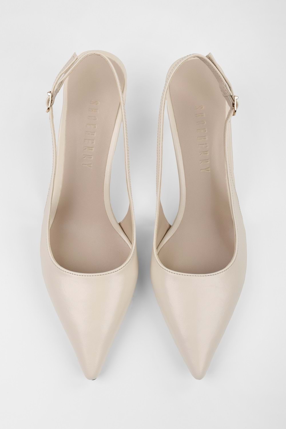 Kadın Estelle Ekru Cilt Stiletto