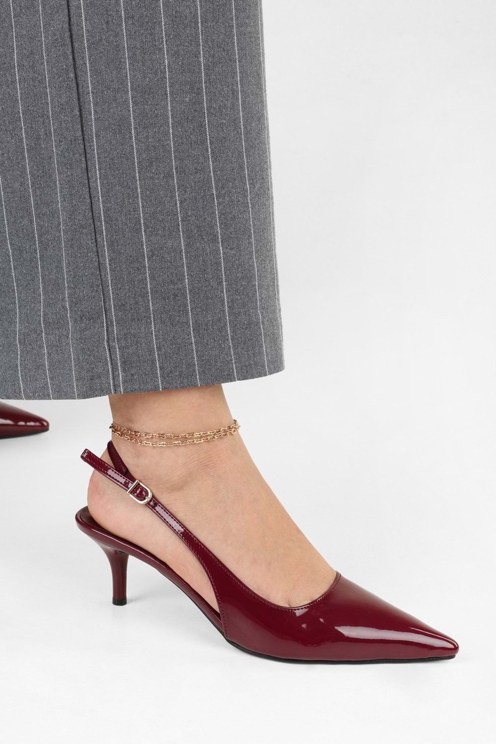 Kadın Estelle Bordo Rugan Stiletto