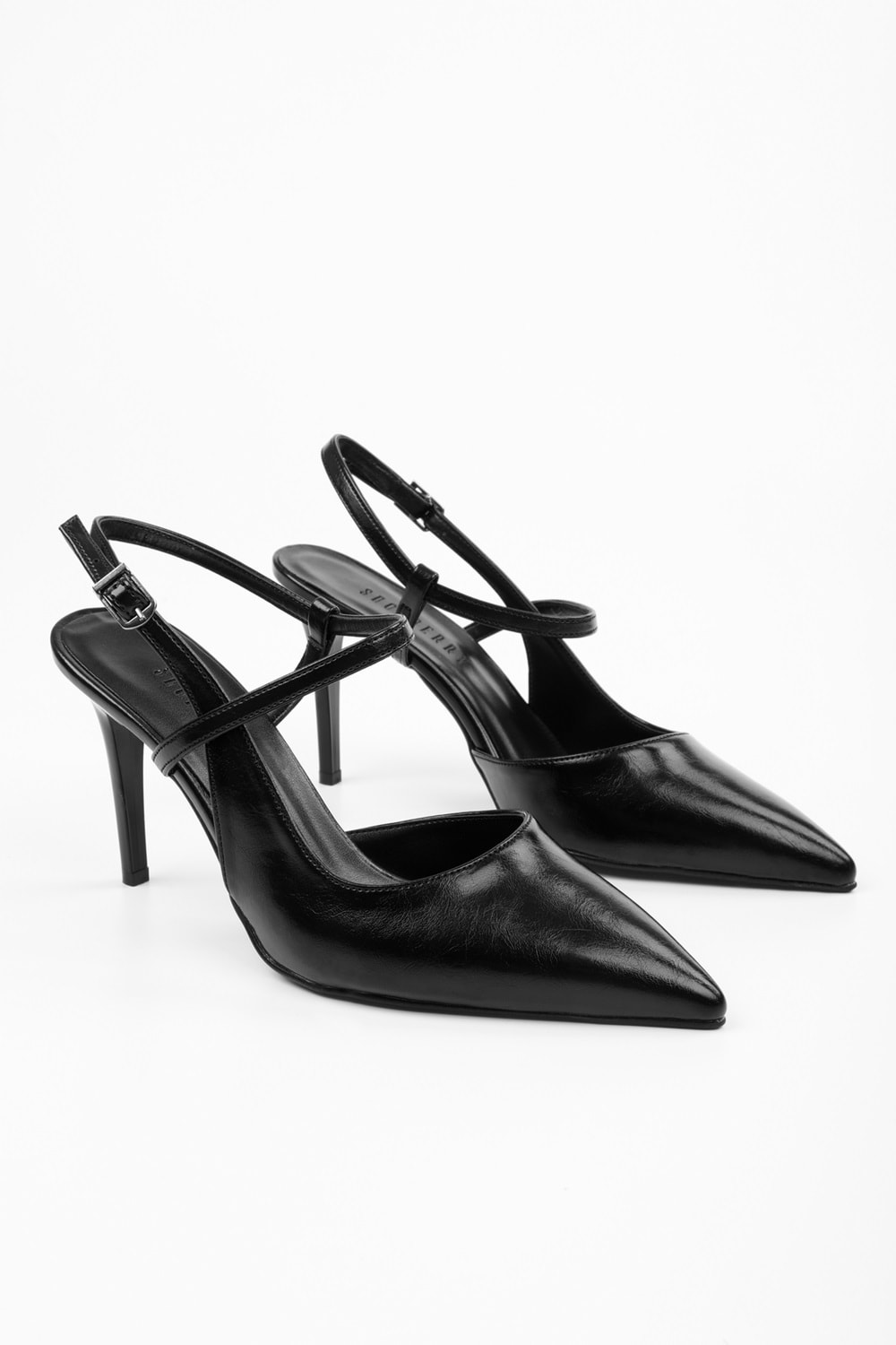 Kadın Harry Siyah Cilt Stiletto