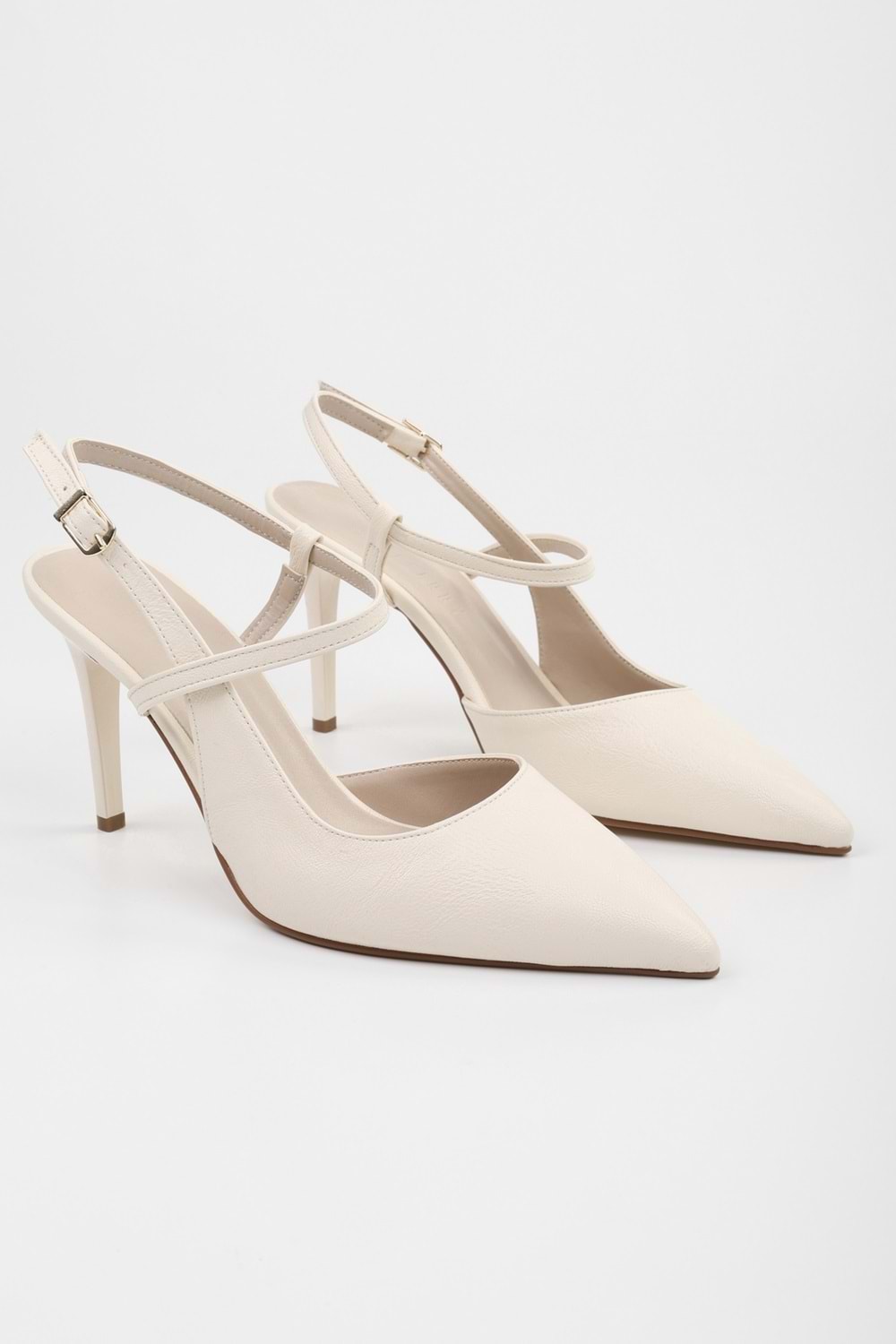 Kadın Harry Ekru Cilt Stiletto