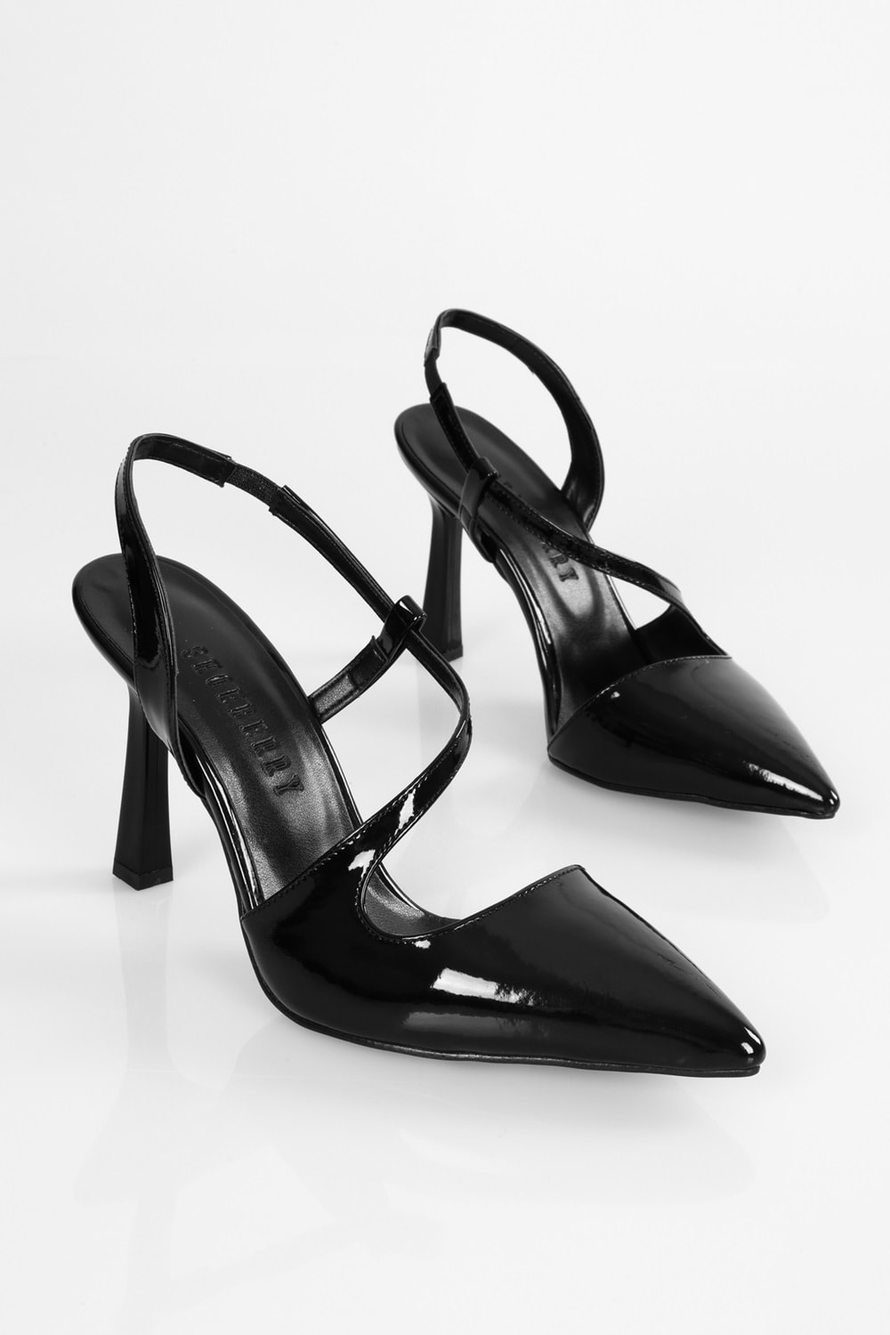 Kadın Heida Siyah Rugan Stiletto
